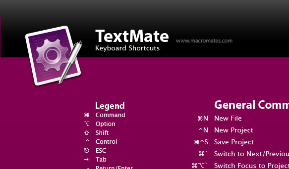 TextMate Cheatsheet desktop teaser