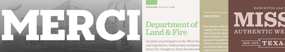 Font samples from Neutraface Slab by House Industries and Sentinel by Hoefler and Frere-Jones