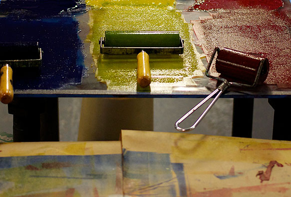 Blue, yellow and red ink at the Hamilton