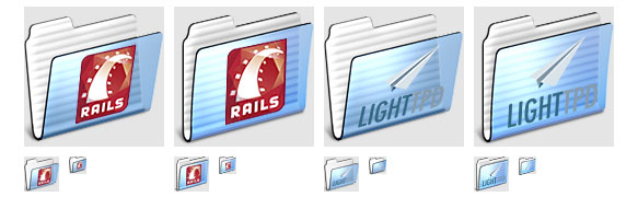 Lighttpd and Rails folder icons