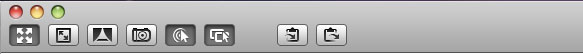 Screen Sharing toolbar in Mac OS X 10.5 Leopard