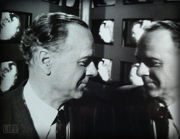 Marshall McLuhan at the CBC - Photo by Henri Dauman, Life Magazine