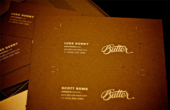 New foil stamped letterpress ButterLabel business cards