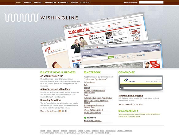 Wishingline homepage